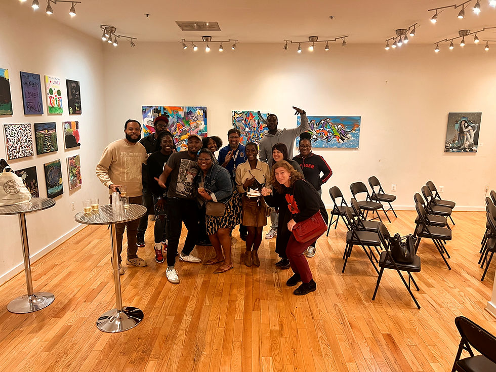 A few guests from the independent screening of documentary short film Letters from America's 3rd World, celebrating its win for "Best Criminal Justice Reform Film" at the 2023 International Social Change Film Festival.