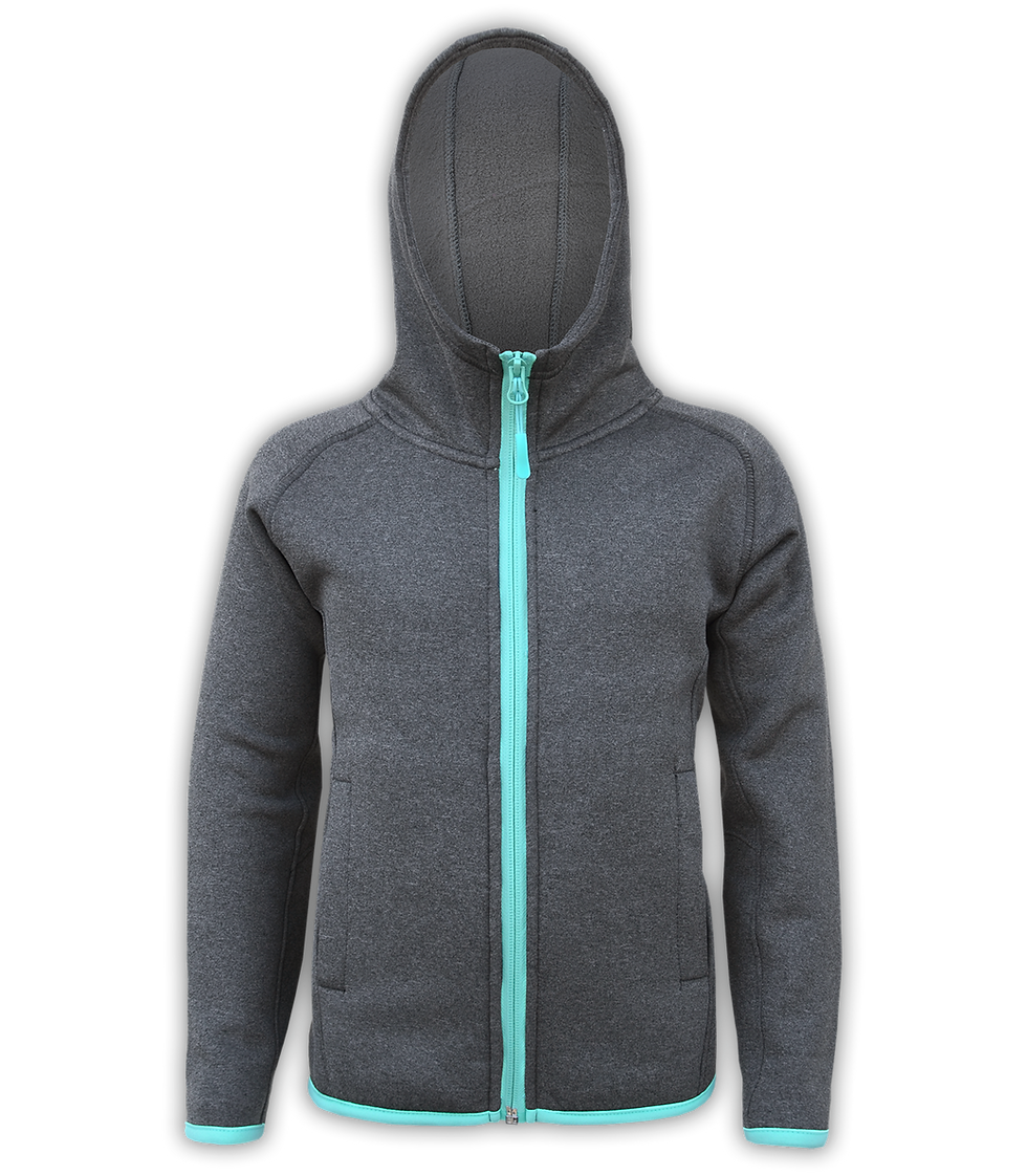 Thumbnail: Youth Power Stretch Fleece Hooded Jacket