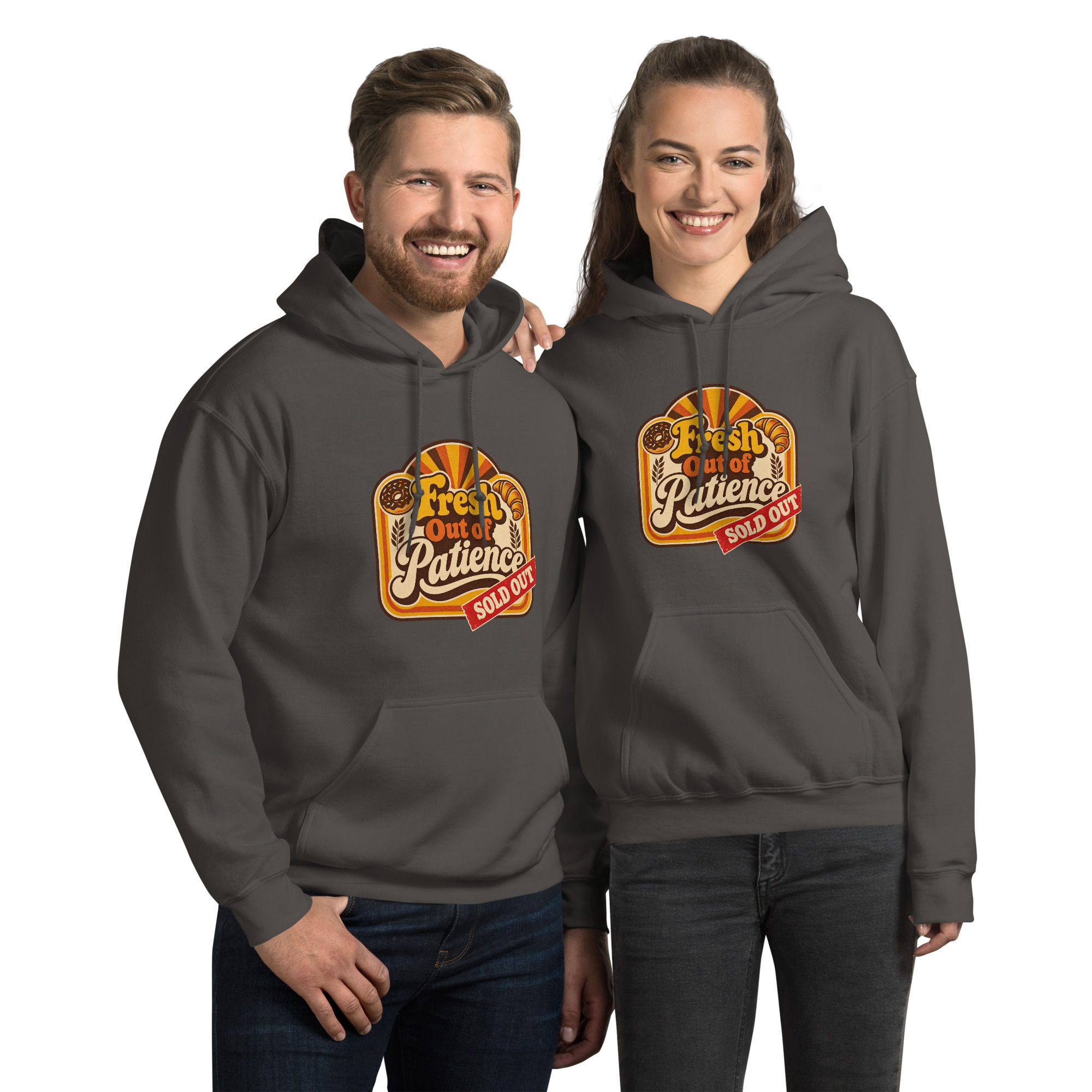 Fresh Out of Patience Retro Graphic Hoodie