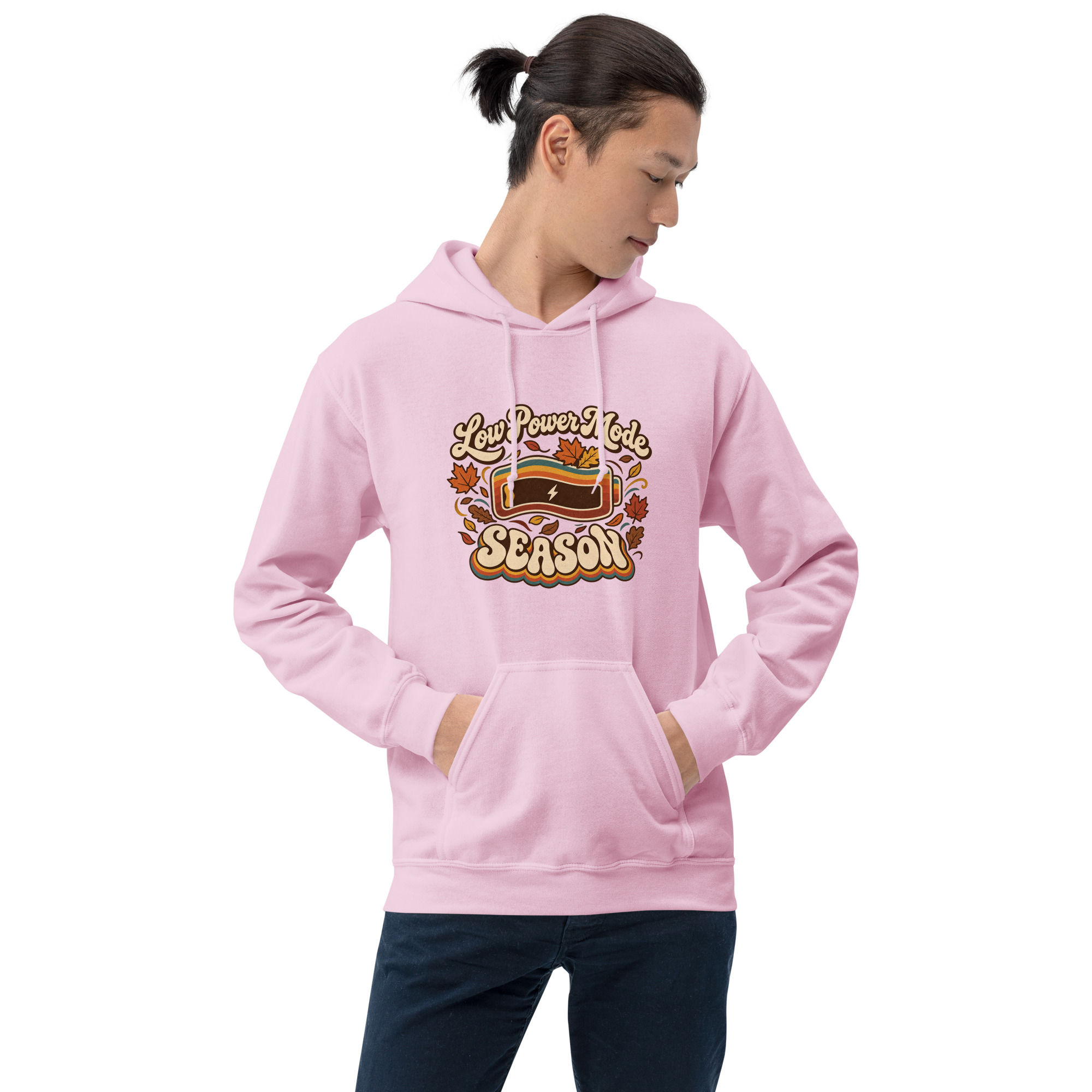 Low Power Mode Season Retro Fall Graphic Hoodie
