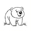 cartoon fine line black bear image black and white.jpg