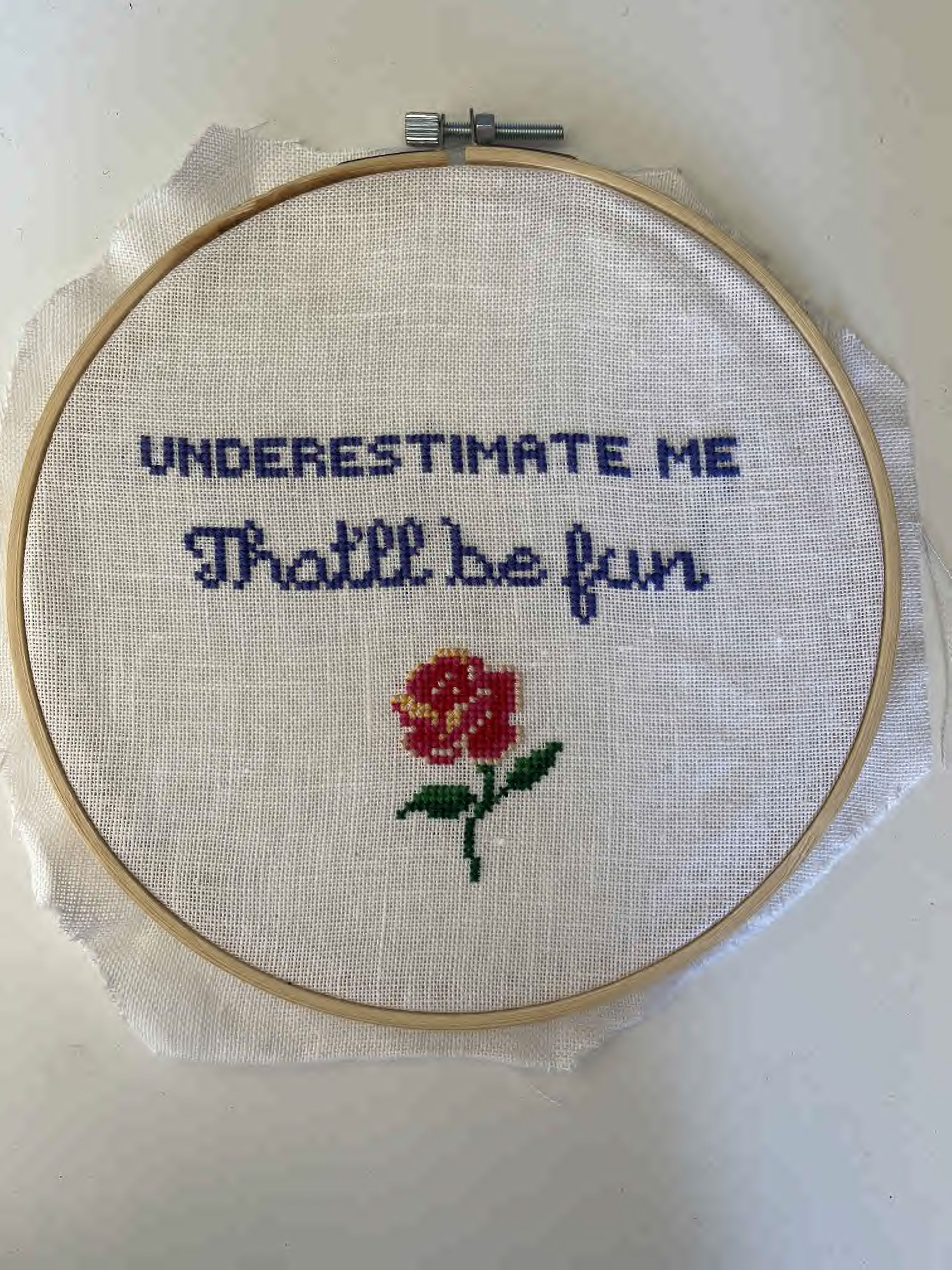 Underestimate Me Hoop 20cm