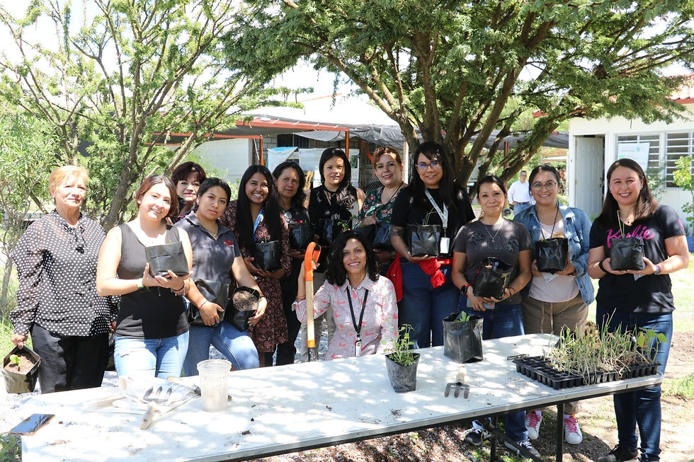La jefa de la oficina de sustentabilidad de la Universidad Politécnica de Santa Rosa Jáuregui (UPSRJ), Erika Ximena Gómez Medellín, impartió la plática – taller: Ambiente Laboral Sustentable con la actividad de plantación de especies de hortalizas, mismo que estuvo dirigido al Grupo de Intercambio Querétaro (GIQ), integrado por industrias del sector automotriz y empresas reclutadoras, espacio que tuvo como finalidad generar entornos de reflexión y mejoras en los centros de trabajo.