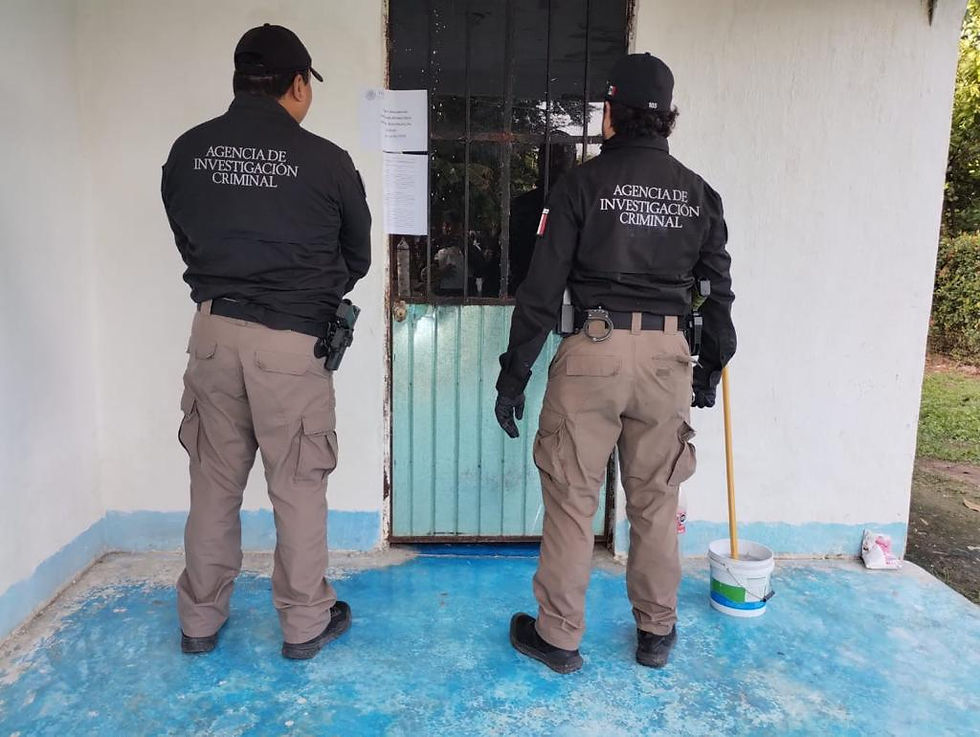 La Fiscalía General de la República (FGR) en Tabasco, ejecutó técnica de investigación (cateo); otorgada por el Juez de Distrito Especializado en el Sistema Penal Acusatorio, adscrito al Centro de Justicia Penal Federal en el Estado de Tabasco, a un predio relacionado con un delito considerado en la Ley General de Salud.