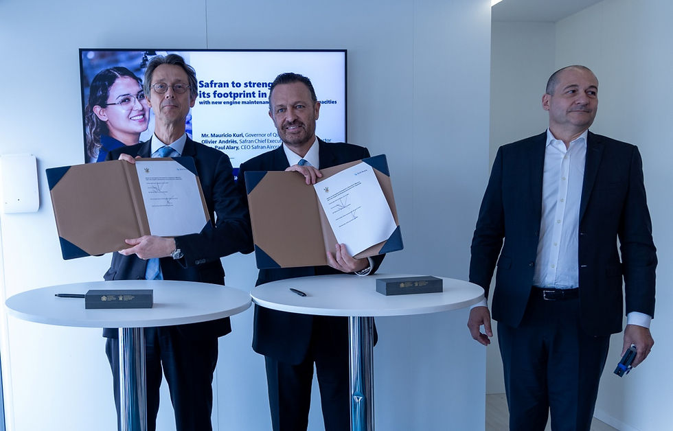 En Querétaro será establecida una línea de ensamblaje de motores de nueva generación LEAP 1A para el Airbus A320neo. Así lo dieron a conocer el gobernador, Mauricio Kuri González, el CEO de Safran, Olivier Andriès y el CEO de Safran Aircraft Engines, Jean-Paul Alary, en el marco de la Feria Aeroespacial de Farnborough, donde además anunciaron la creación de un segundo taller de MRO (mantenimiento, reparación y revisión), que brindará servicios a todo el continente americano.