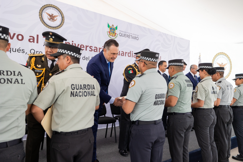 Reconoce Gobernador contribución de la Guardia Nacional en la defensa de Querétaro.