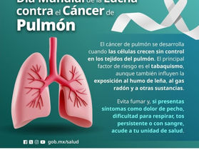 SE UNE SESA A LA CONMEMORACIÓN DEL DÍA MUNDIAL DE LA LUCHA CONTRA EL CÁNCER DE PULMÓN.
