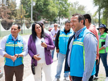 Roberto Cabrera entrega trabajos de mejoramiento del acceso a la comunidad de La Estancia.