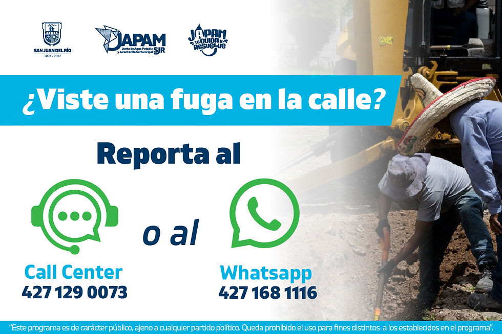 REPORTA LAS FUGAS.