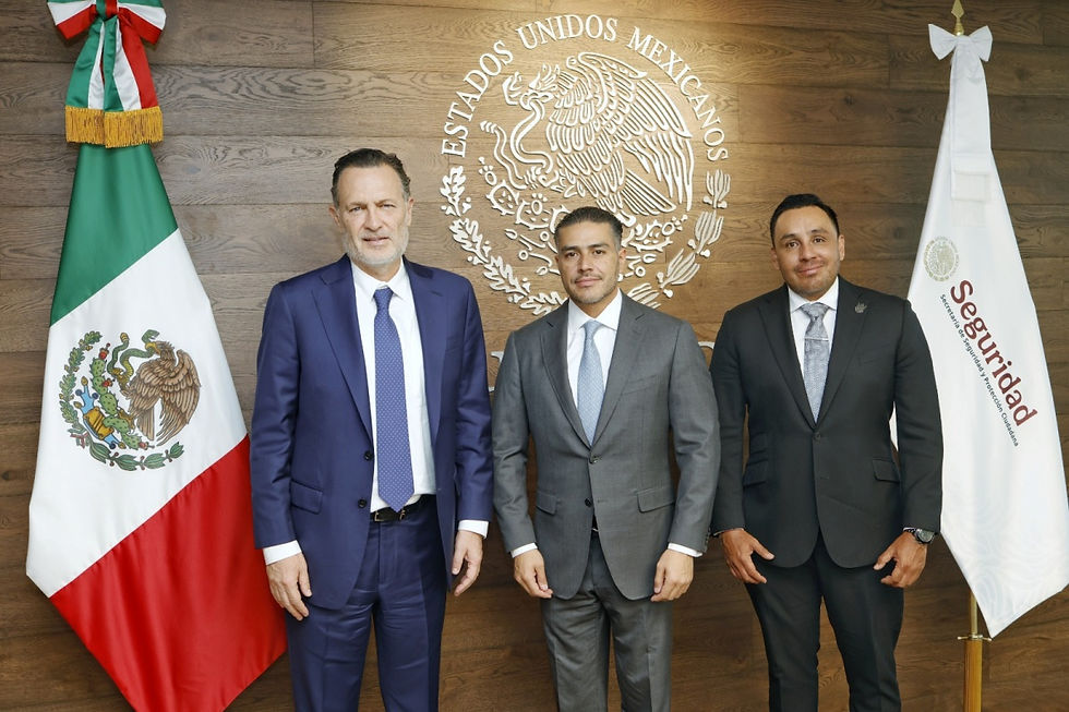 Mauricio Kuri González, en compañía del secretario de Seguridad Ciudadana, Iovan Pérez Hernández, se reunió con el secretario de Seguridad y Protección Ciudadana, Omar García Harfuch.