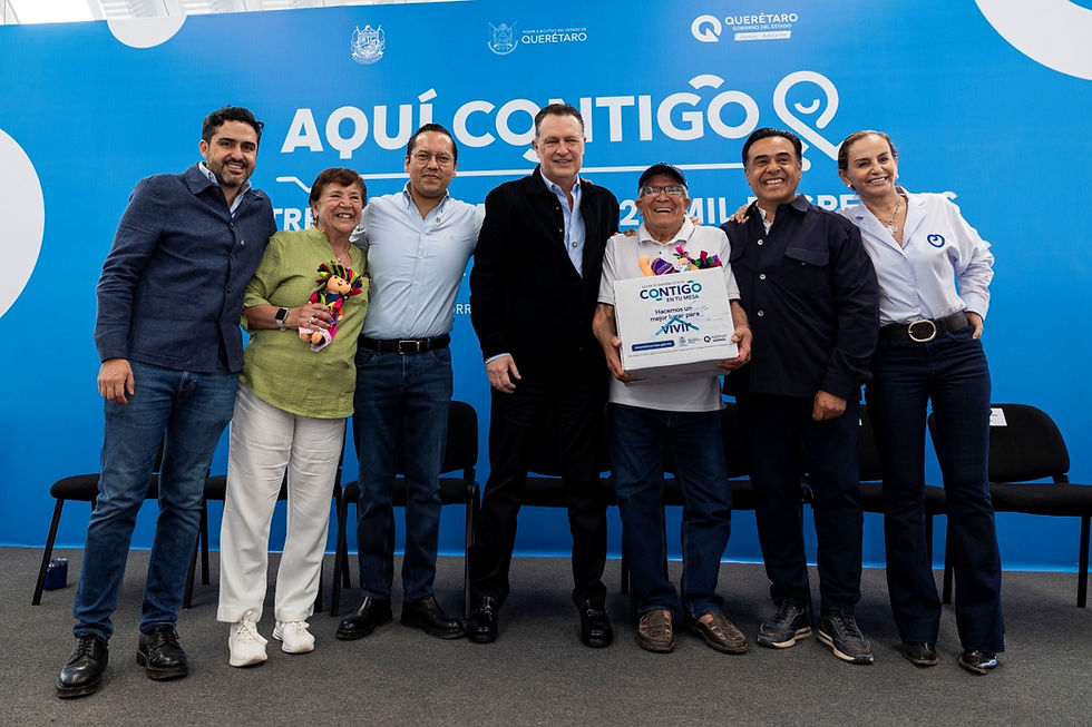 El programa “Contigo en tu Mesa” ha beneficiado a 28 mil 34 personas en el estado, de las cuales mil 650 corresponden al municipio de Corregidora y en esta entrega en El Pueblito se han distribuido 213 despensas.