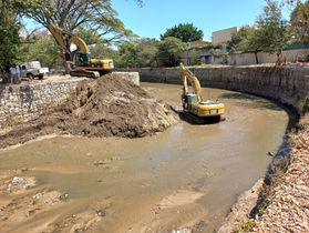 Satisfactorio avance de limpieza del río Sabinal.