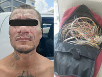 SSPM-SJR DETIENE A PERSONA POR POSIBLE ROBO DE CABLE.