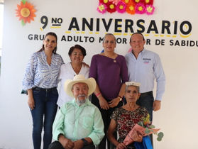 GERMAÍN GARFIAS PARTICIPA EN EL 9O ANIVERSARIO DEL GRUPO DE ADULTO MAYOR FLOR DE SABIDURÍA.