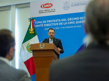 Reconoce Mauricio Kuri a CMIC como aliada del desarrollo de Querétaro.