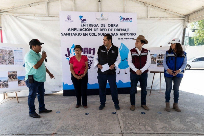 Fortalecen infraestructura sanitaria en Nuevo San Antonio JAPAM y CONAGUA.