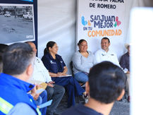 Roberto Cabrera Valencia, encabezó un encuentro con liderazgos de Buenavista Palma de Romero.