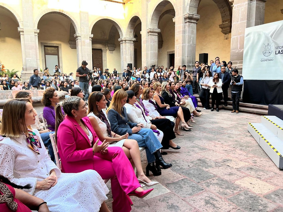 Como parte del evento se contó con la conferencia de Maricela Gastelú, “8 de marzo: avances y retos para las mujeres de Querétaro”.