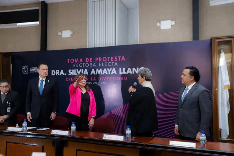 La educación de excelencia es la columna vertebral del progreso de Querétaro, la institución más noble, representativa y generosa es la Máxima Casa de Estudios, afirmó el gobernador, Mauricio Kuri González, al emitir un mensaje con motivo de la toma de protesta de la nueva rectora de la Universidad Autónoma de Querétaro (UAQ), Silvia Amaya Llano, para el periodo 2024-2027.