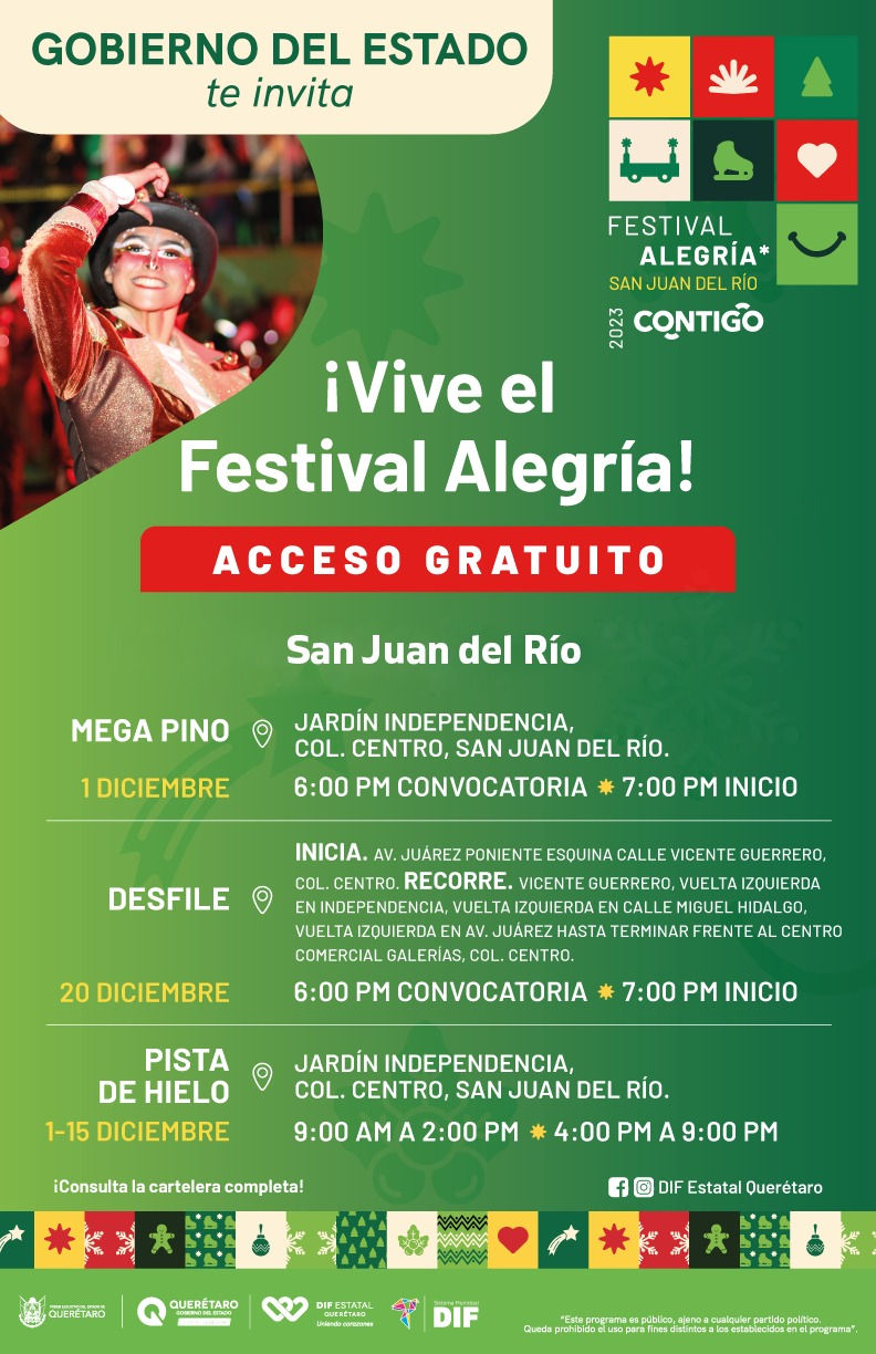 El evento será amenizado con espectáculos y música. Las autoridades serán las encargadas del encendido de las luces que iluminarán el árbol, cuya altura es de 25 metros y un diámetro de 14 metros. Al pie de este se encontrarán figuras alusivas a la Navidad con diseño de cabañas mexicanas, con una altura que varía de 1.5 metros a 3 metros y están iluminadas con led.