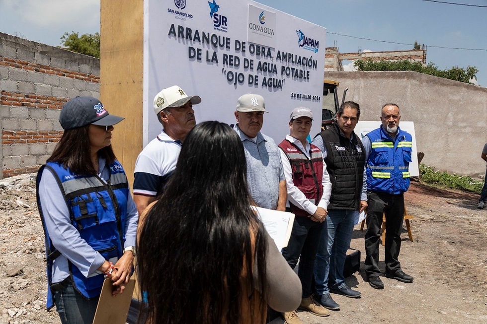 JAPAM y CONAGUA inician la ampliación de la red de agua potable en Ojo de Agua.