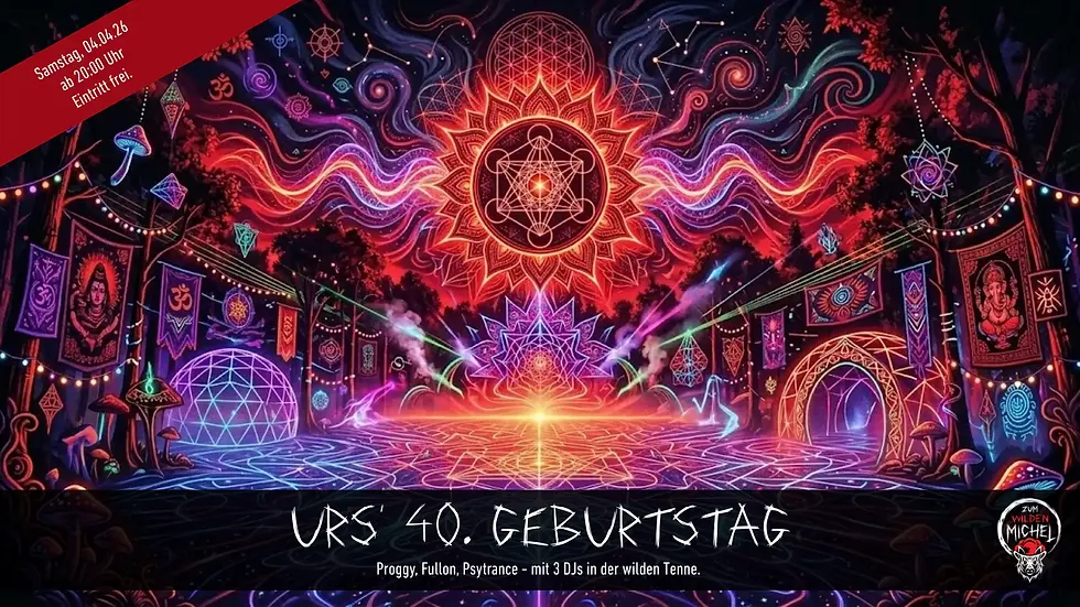 Urs' 40. Geburtstags-Rave - Eintritt frei