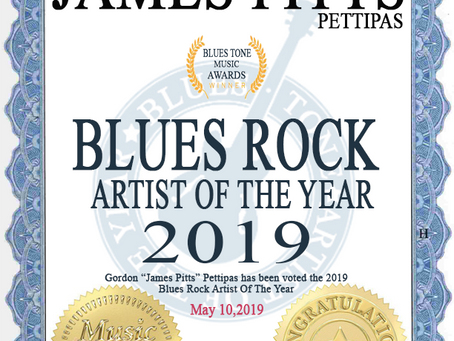 James Pitts Voted 2019 Blues Rock Artist Of The Year.