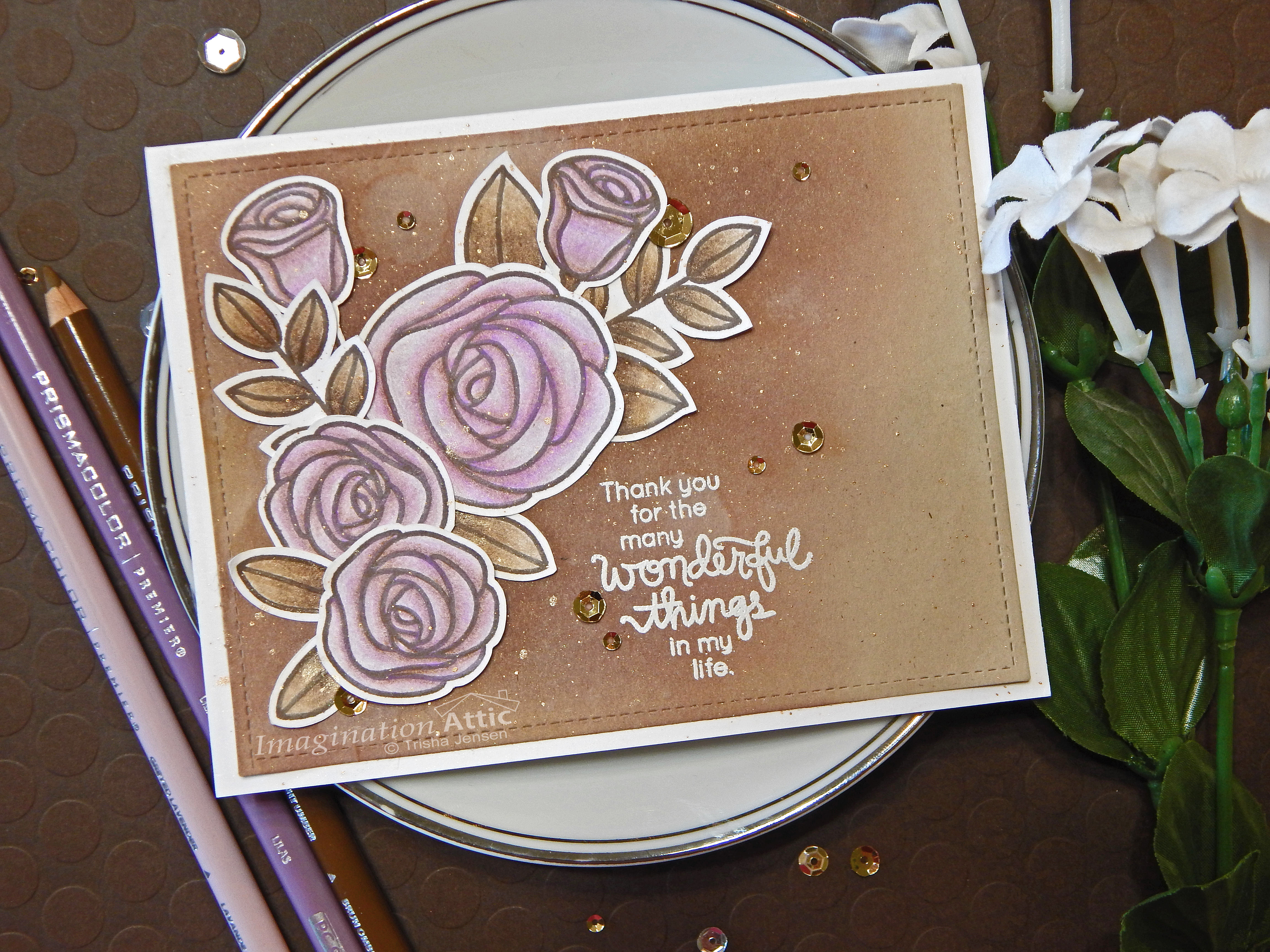 Vintage flowers Mother's Day card