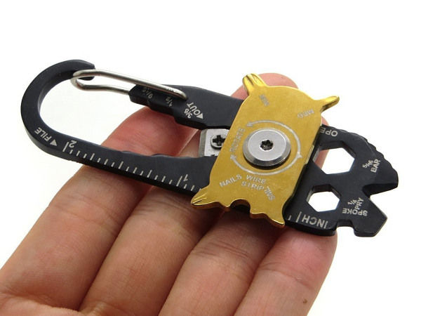 Miniaturbild: Schlüsselanhänger Karabinermesser Survival Multitool