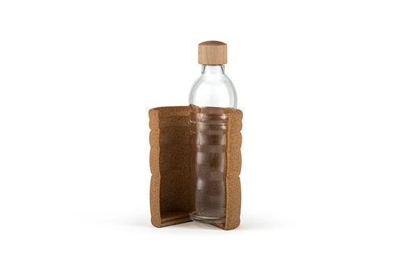 Trinkflasche Lagoena - Blume des Lebens - mundgeblasen
