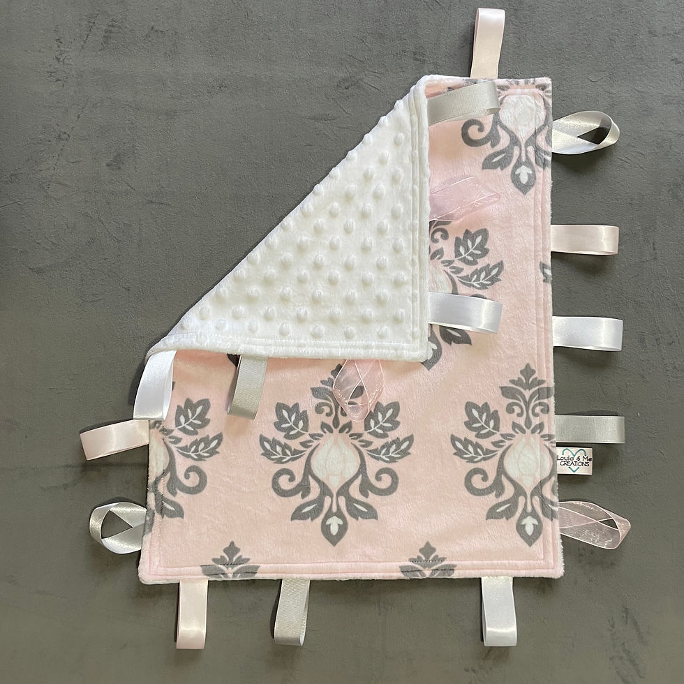 Thumbnail: Elegant Pink Sensory Tag Blanket 