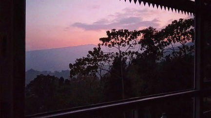 sunset on the hill