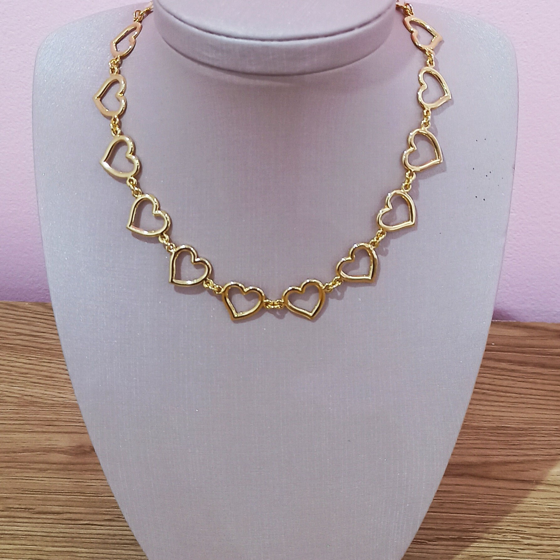 Choker de Corações 40cm  CK0010OR010