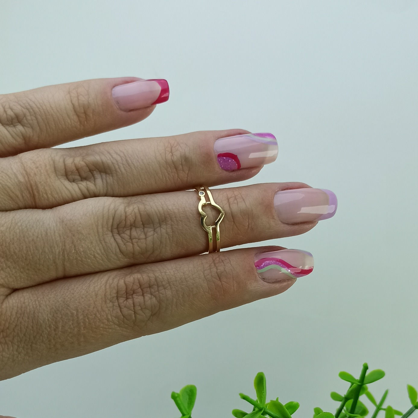 Anel Coração 1 Zircônia Ouro 18K AN0011OR01013