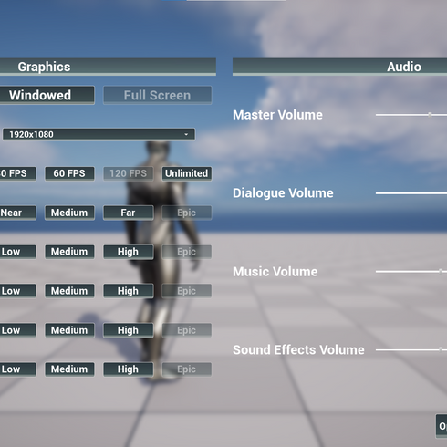 SettingsMenu Screenshot