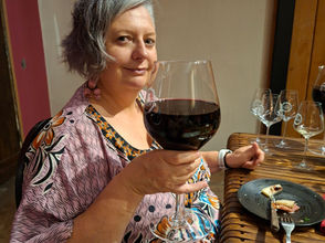 An entire bottle of wine in a glass