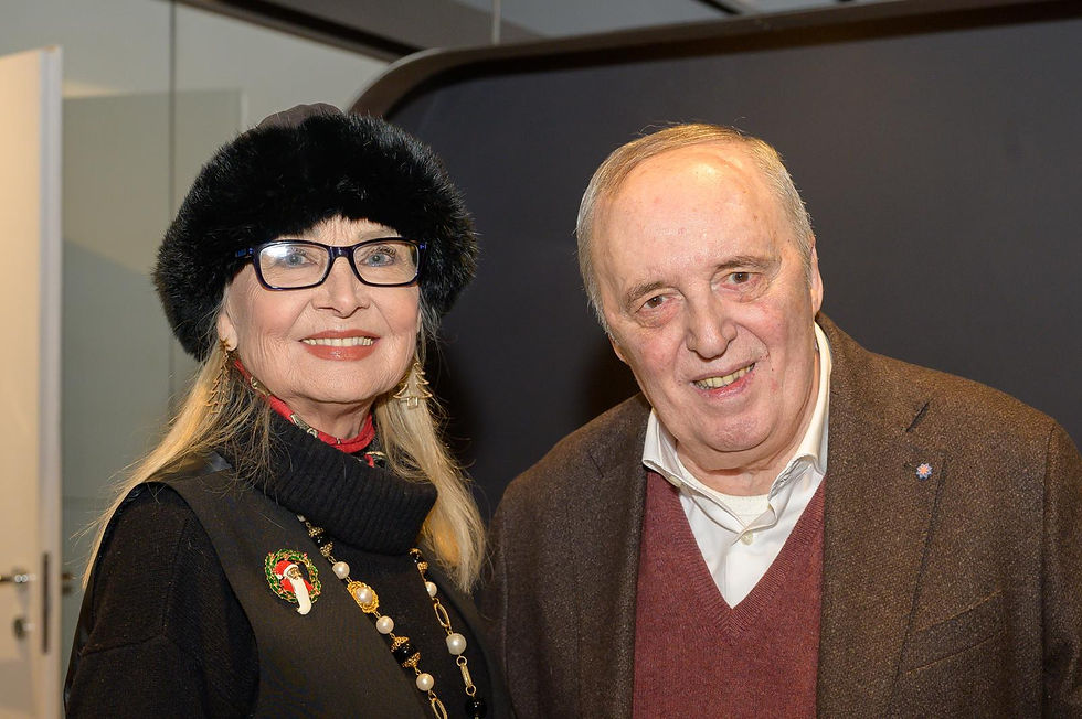 Barbara Bouchet e Dario Argento