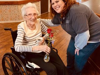 Porter's Team Members Celebrate Valentine's Day with Nursing Homes in Local Communities.