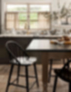 cafe curtains above a kitchen sink