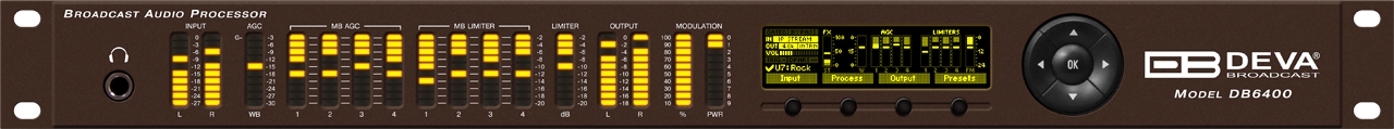 Deva Broadcast DB6400 Advanced FM and Digital Radio 4-Band Audio Processor