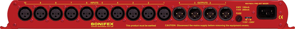 Thumbnail: Sonifex	RB-PMX4 10 Input, 4 Output Analogue Pre-set Mixer