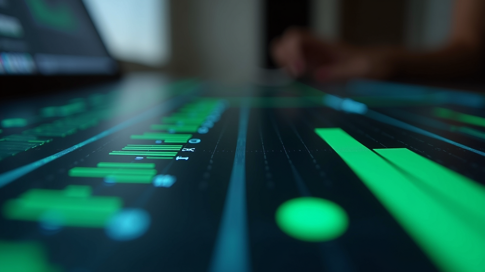 Close-up view of data analytics on Spotify