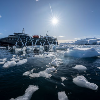 ship in antartica