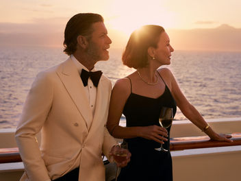 couple on a cruise ship