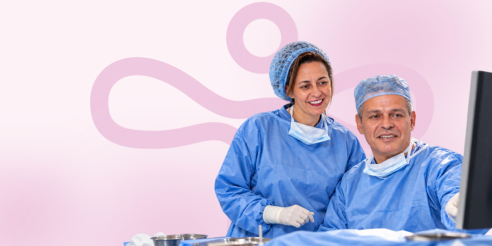 Doctora Yolima Rodriguez y doctor Roberto Ortegon en cirugia