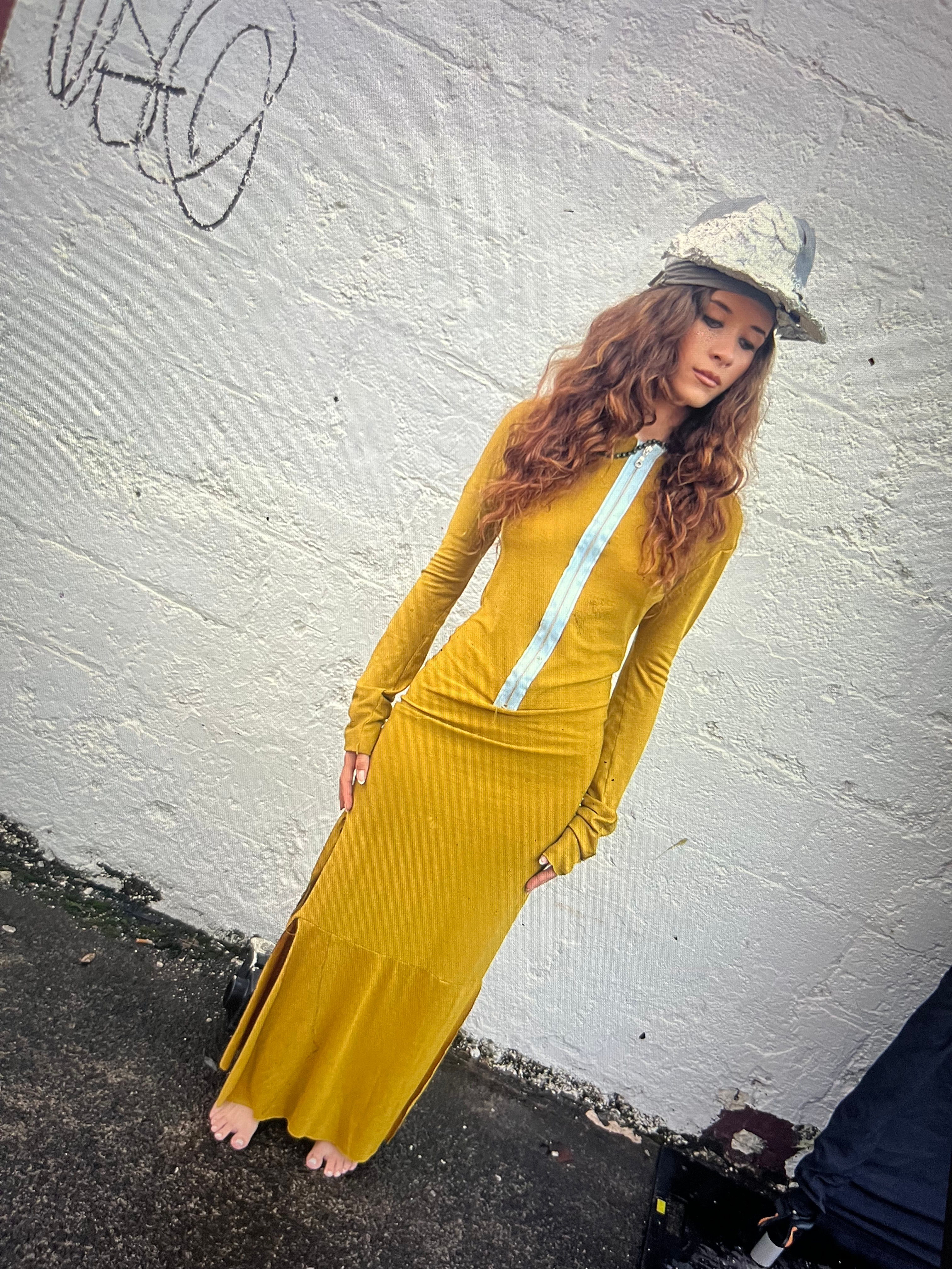 merino slit dress