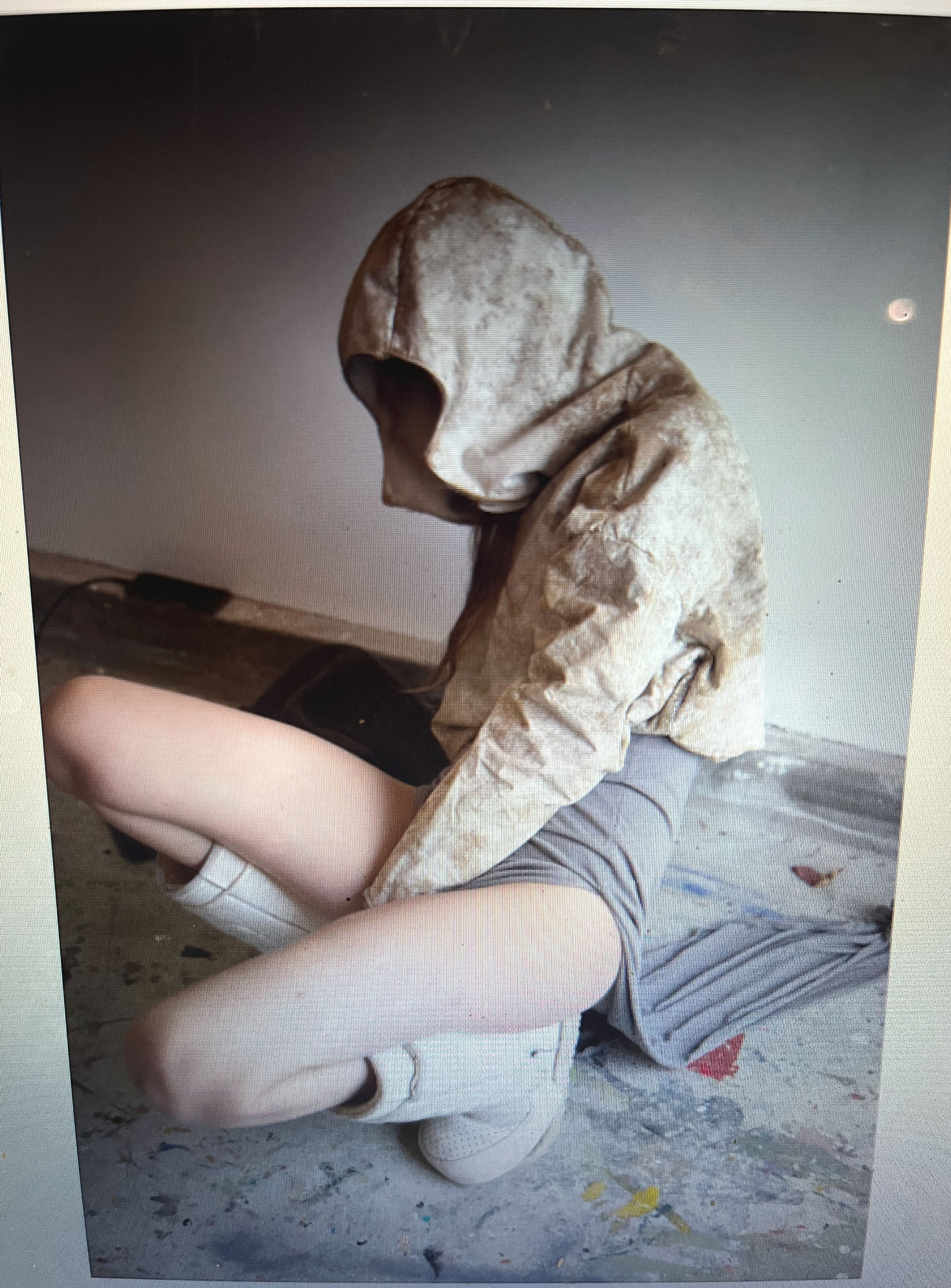 oilskin hoodie -white