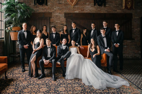 editorial wedding party photo