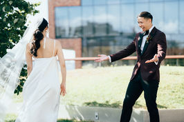 william vale wedding first look