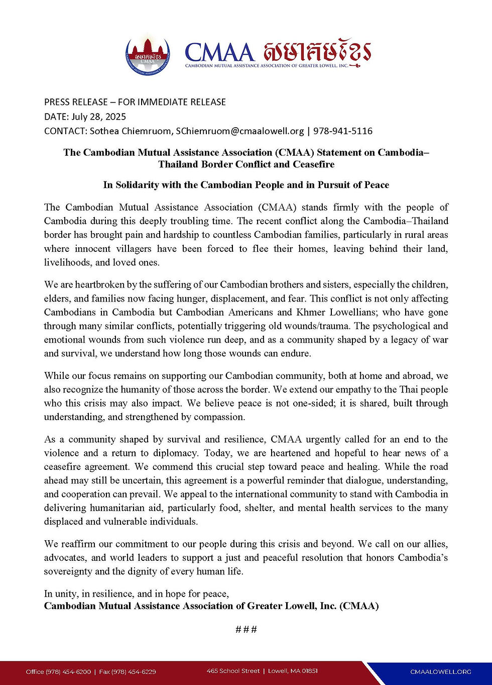 4Khmer -CMAA Statement on Cambodia-Thailand Conflict & Ceasefire ENG-KHM.jpg